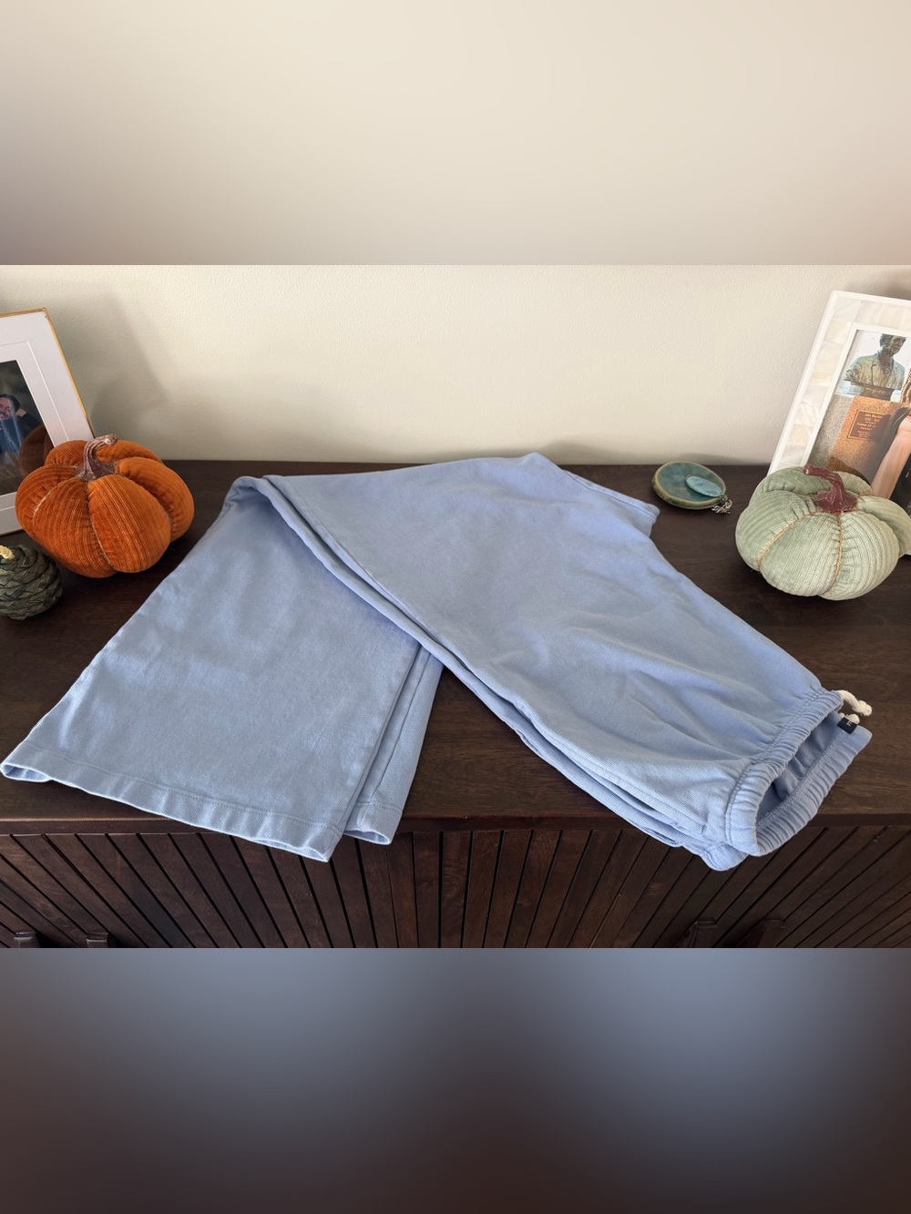 Brandy Melville size L light blue wide leg sweat pants